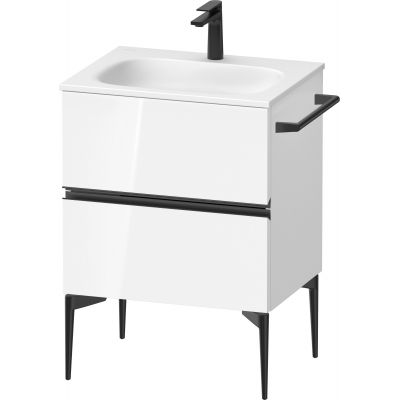 Duravit Sivida szafka 61x47,7x59,2 cm podumywalkowa wisząca biała-czarna SV46500BD220000