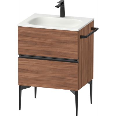 Duravit Sivida szafka 61x47,7x59,2 cm podumywalkowa wisząca czarna-orzech SV46500BD790000