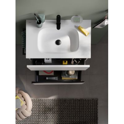 Duravit Sivida szafka 81x47,7x59,2 cm podumywalkowa wisząca biała-czarna SV46510BD180000