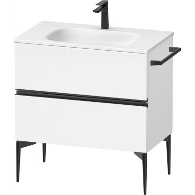 Duravit Sivida szafka 81x47,7x59,2 cm podumywalkowa wisząca biała-czarna SV46510BD180000