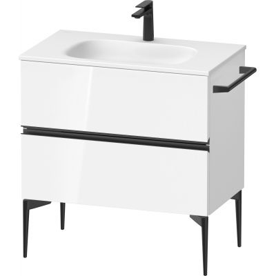 Duravit Sivida szafka 81x47,7x59,2 cm podumywalkowa wisząca biała-czarna SV46510BD220000