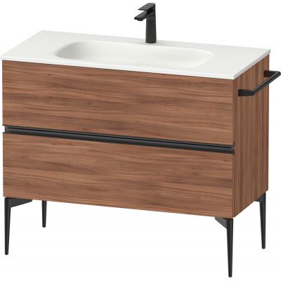 Duravit Sivida szafka 101x47,7x59,2 cm podumywalkowa wisząca czarna-orzech SV46520BD790000