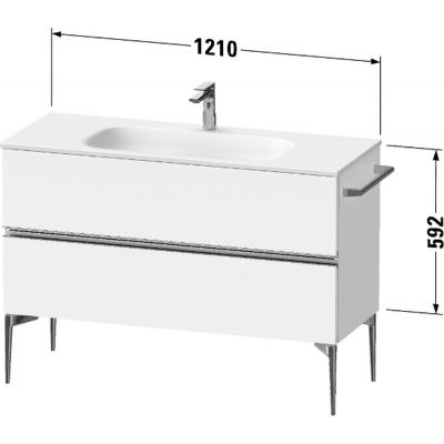 Duravit Sivida szafka 121x47,7x59,2 cm podumywalkowa wisząca czarna-grafitowa SV46530BD490000