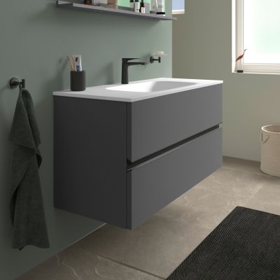 Duravit Sivida szafka 121x47,7x59,2 cm podumywalkowa wisząca czarna-grafitowa SV46530BD490000