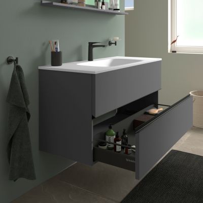 Duravit Sivida szafka 121x47,7x59,2 cm podumywalkowa wisząca czarna-grafitowa SV46530BD490000