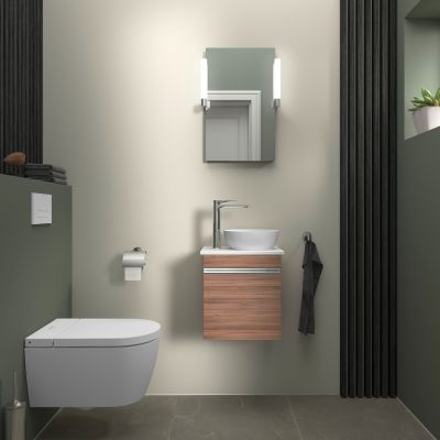 Duravit Sivida szafka 40x32,5x44 cm podumywalkowa wisząca orzech-chrom SV4656L10790000