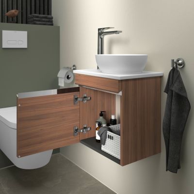 Duravit Sivida szafka 40x32,5x44 cm podumywalkowa wisząca orzech-chrom SV4656L10790000