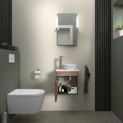 Duravit Sivida szafka 40x32,5x44 cm podumywalkowa wisząca orzech-chrom SV4656L10790000