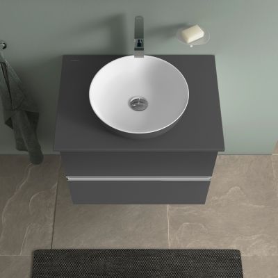 Duravit Sivida szafka 64,5x47,5x54,8 cm podumywalkowa wisząca grafitowa-chrom SV4657010490000