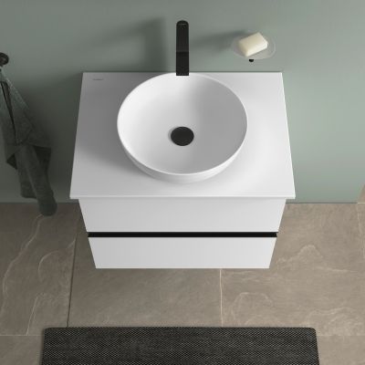 Duravit Sivida szafka 64,5x47,5x54,8 cm podumywalkowa wisząca biała-czarna SV46570BD180000