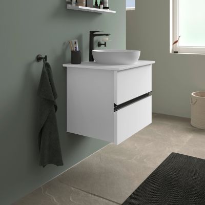 Duravit Sivida szafka 64,5x47,5x54,8 cm podumywalkowa wisząca biała-czarna SV46570BD180000