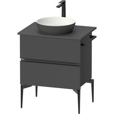 Duravit Sivida szafka 64,5x47,5x54,8 cm podumywalkowa wisząca czarna-grafitowa SV46570BD490000