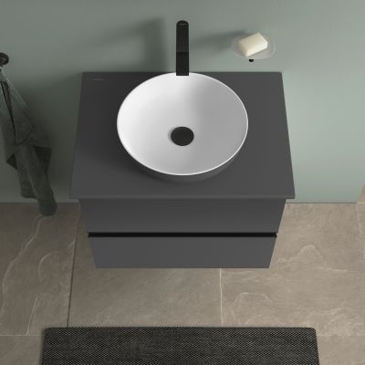 Duravit Sivida szafka 64,5x47,5x54,8 cm podumywalkowa wisząca czarna-grafitowa SV46570BD490000