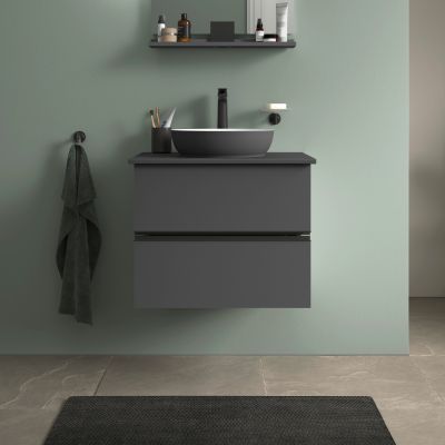 Duravit Sivida szafka 64,5x47,5x54,8 cm podumywalkowa wisząca czarna-grafitowa SV46570BD490000