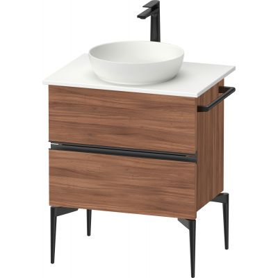 Duravit Sivida szafka 64,5x47,5x54,8 cm podumywalkowa wisząca czarna-orzech SV46570BD790000