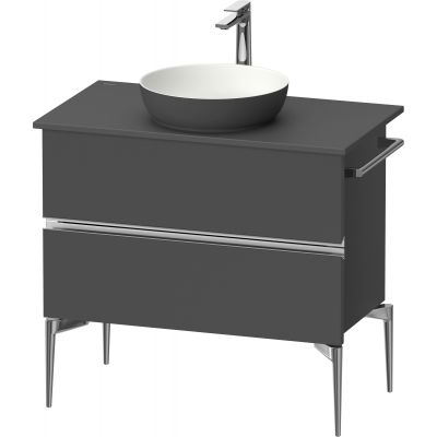 Duravit Sivida szafka 84,5x47,5x54,8 cm podumywalkowa wisząca grafitowa-chrom SV4658010490000