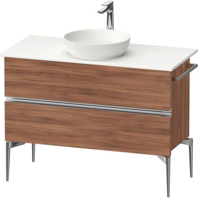 Duravit Sivida szafka 104,5x47,5x54,8 cm podumywalkowa wisząca orzech-chrom SV4659010790000