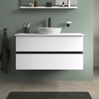 Duravit Sivida szafka 104,5x47,5x54,8 cm podumywalkowa wisząca biała-czarna SV46590BD180000