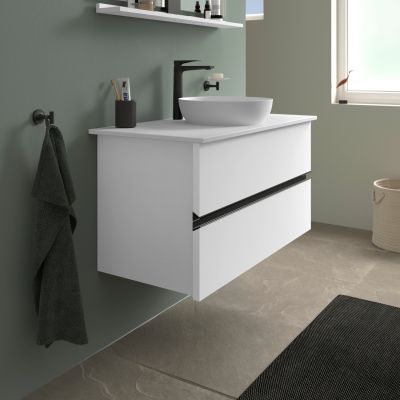 Duravit Sivida szafka 104,5x47,5x54,8 cm podumywalkowa wisząca biała-czarna SV46590BD180000