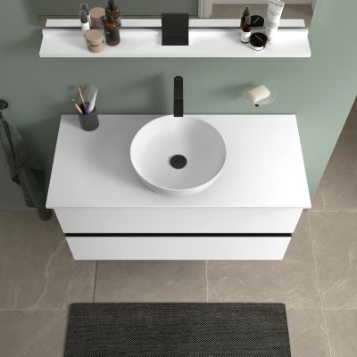 Duravit Sivida szafka 104,5x47,5x54,8 cm podumywalkowa wisząca biała-czarna SV46590BD180000