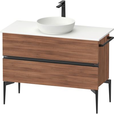 Duravit Sivida szafka 104,5x47,5x54,8 cm podumywalkowa wisząca czarna-orzech SV46590BD790000