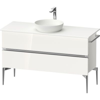 Duravit Sivida szafka 124,5x47,5x54,8 cm podumywalkowa wisząca biała-chrom SV4660010220000