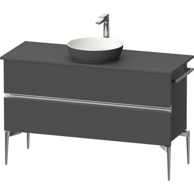 Duravit Sivida szafka 124,5x47,5x54,8 cm podumywalkowa wisząca grafitowa-chrom SV4660010490000