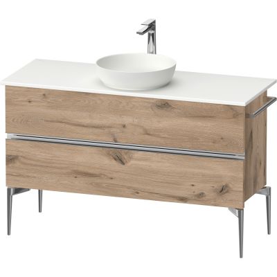 Duravit Sivida szafka 124,5x47,5x54,8 cm podumywalkowa wisząca dąb-chrom SV4660010550000