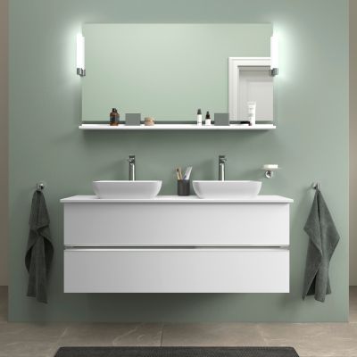 Duravit Sivida szafka 131,5x47,5x54,8 cm podumywalkowa wisząca biała-chrom SV4661010180000