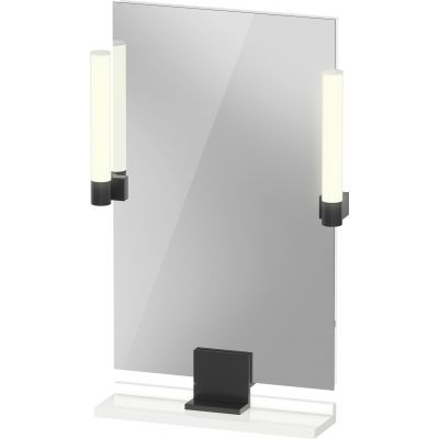 Duravit Sivida lustro 45x65 cm prostokątne z oświetleniem czarny-biały SV74200BD220000