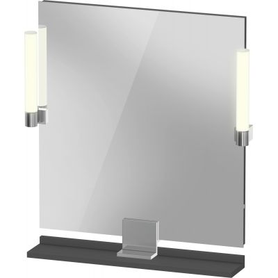 Duravit Sivida lustro 65x65 cm kwadratowe z oświetleniem chrom-grafit SV7421010490000