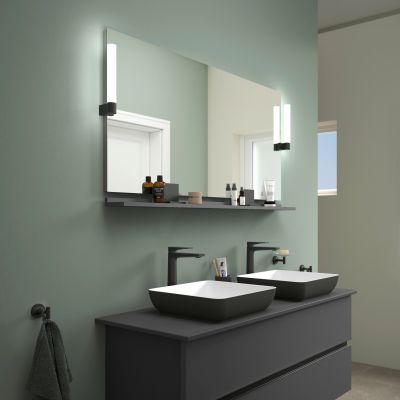 Duravit Sivida lustro 133x65 cm prostokątne z oświetleniem czarny-grafit SV74250BD490000