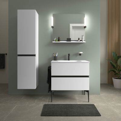 Duravit Sivida półka 80 cm biała-czarna SV74320BD180000