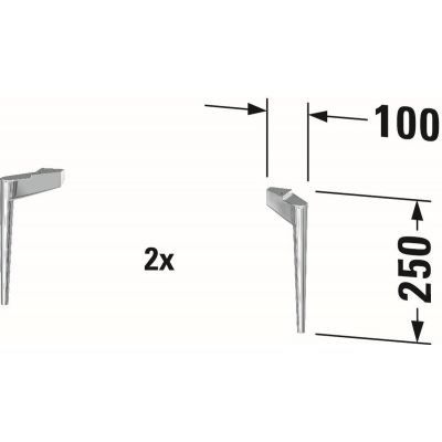 Duravit Sivida nóżki chrom SV9052010100000