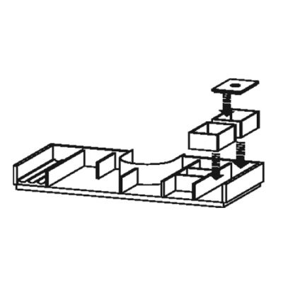 Duravit L-Cube organizer do szafki 129 cm klon lewy UV9886L7878