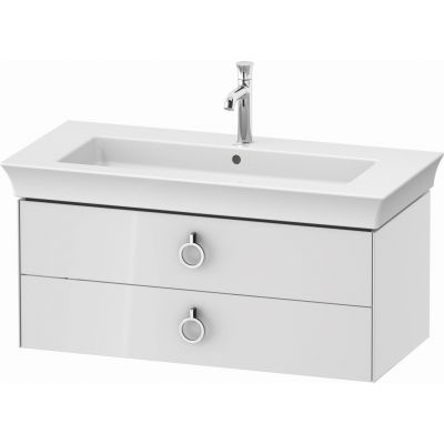 Duravit White Tulip szafka 98,4 cm podumywalkowa wisząca biały wysoki połysk WT435208585