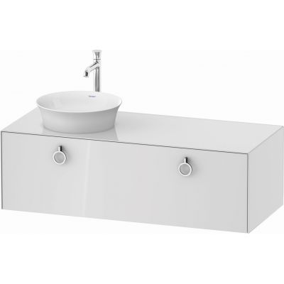 Duravit White Tulip szafka 130 cm podumywalkowa wisząca lewa biały wysoki połysk WT4982L8585