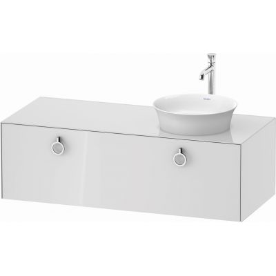 Duravit White Tulip szafka 130 cm podumywalkowa wisząca prawa biały wysoki połysk WT4982R8585