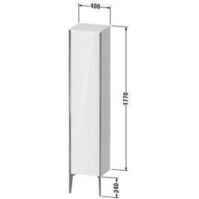 Duravit XViu szafka wysoka wisząca lewa biały mat XV1335LB118