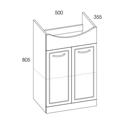 Elita Aqua Line szafka 50 cm podumywalkowa biała 164005