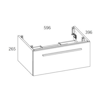 Elita Kwadro Slim szafka 60 cm podumywalkowa biała 165806