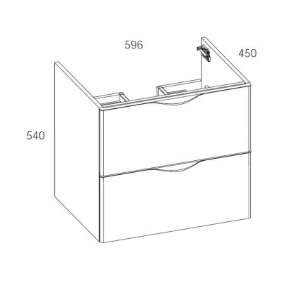 Elita Ambio szafka 60 cm podumywalkowa biała 165883