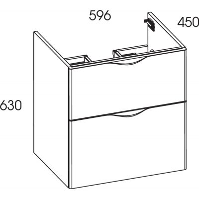 Elita Ambio New szafka 60 cm podumywalkowa wisząca biała 166701