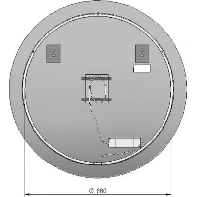Elita Sharon Round lustro okrągłe 80 cm z oświetleniem LED rama biały mat 168125