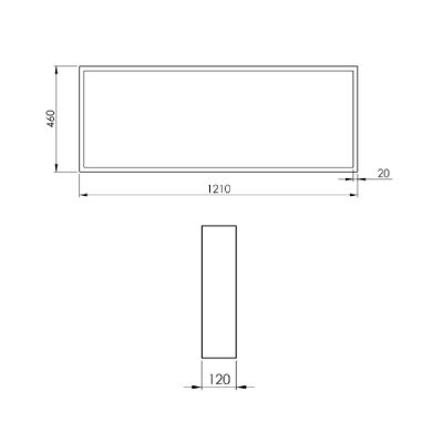 Elita Marmur konsola podumywalkowa 121x46 cm fume matt 168247