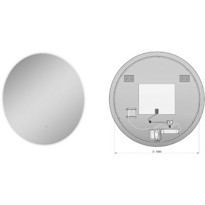 Elita Round lustro 120 cm okrągłe z oświetleniem LED 168513
