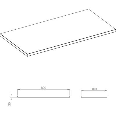 Elita ElitStone blat naszafkowy 80x40 cm czarny 169068