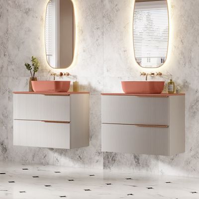 Elita Soho szafka 80x45,3x63,5 cm podumywalkowa wisząca fume matt RE010804047020