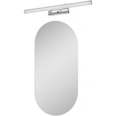 Zestaw Elita Oval lustro 50x100 cm owalne z kinkietem Rabalux Turgon 1x13W chrom (RE067567000010, 75016)