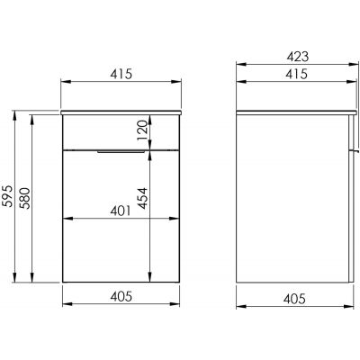 Elita Qubo Plus umywalka z szafką 41,5 cm białą RE020400148060